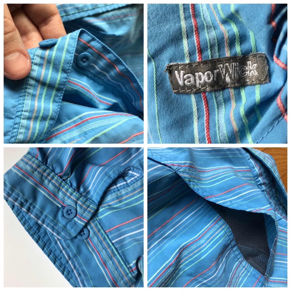 The North Face size small blue button up vaporwick - Picture 3 of 7